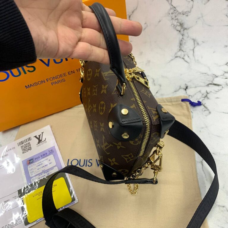 louis vuitton canta petite malle monogram siyah 20x14x8