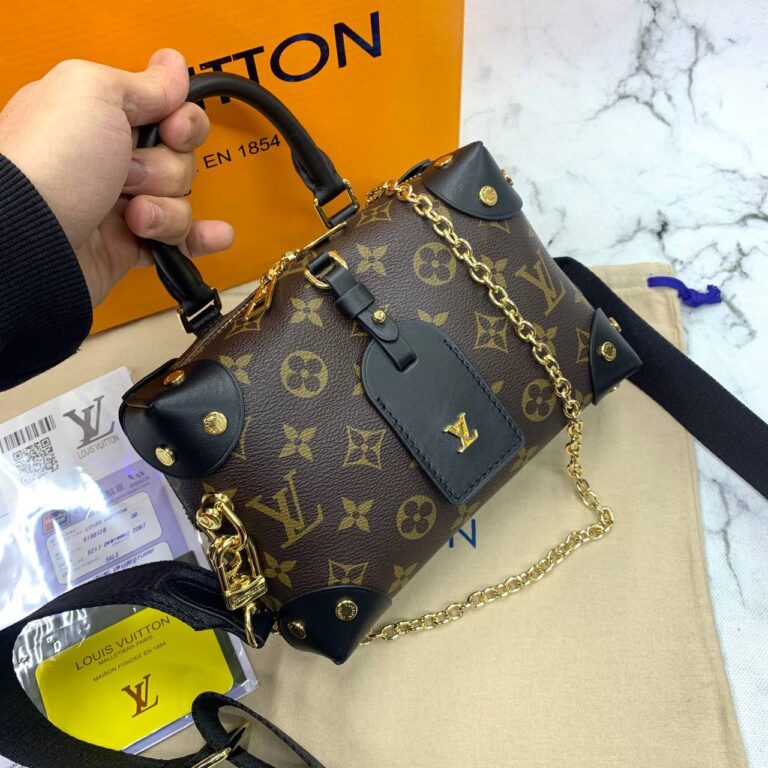 louis vuitton canta petite malle monogram siyah 20x14x8