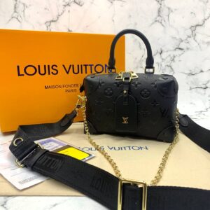 louis vuitton canta petite malle siyah monaco deri 20x14x8