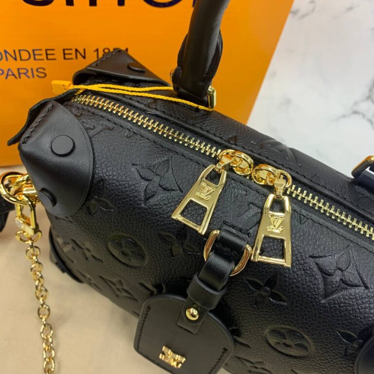 louis vuitton canta petite malle siyah monaco deri 20x14x8