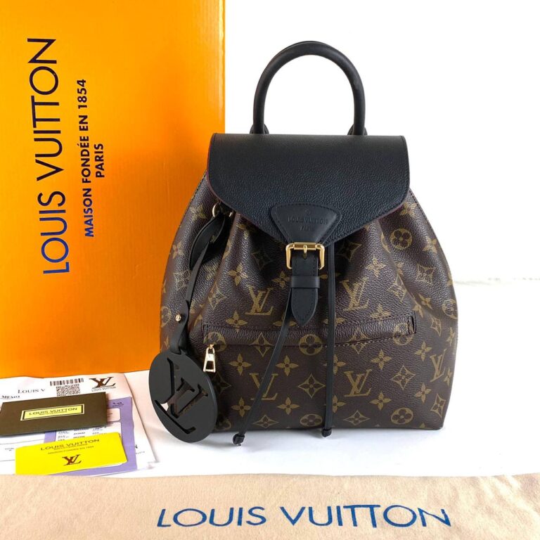 louis vuitton canta siyah montsouris pm monogram simetrik 33x27x14