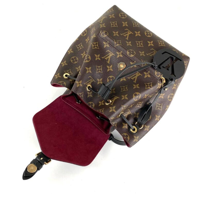 louis vuitton canta siyah montsouris pm monogram simetrik 33x27x14