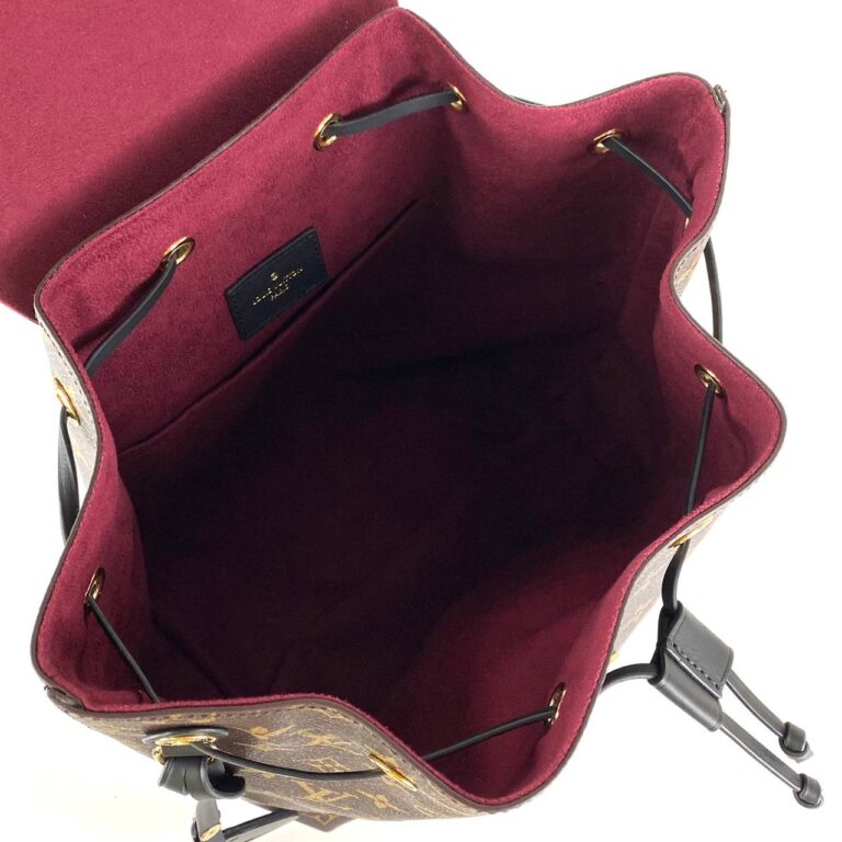 louis vuitton canta siyah montsouris pm monogram simetrik 33x27x14
