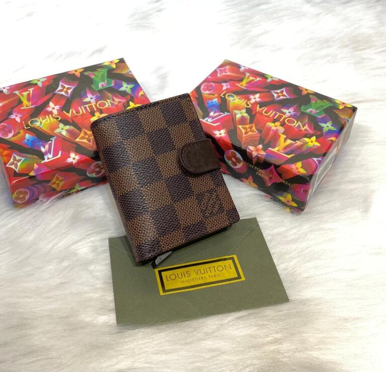 louis vuitton kartlik unisex otomatik damier kahve