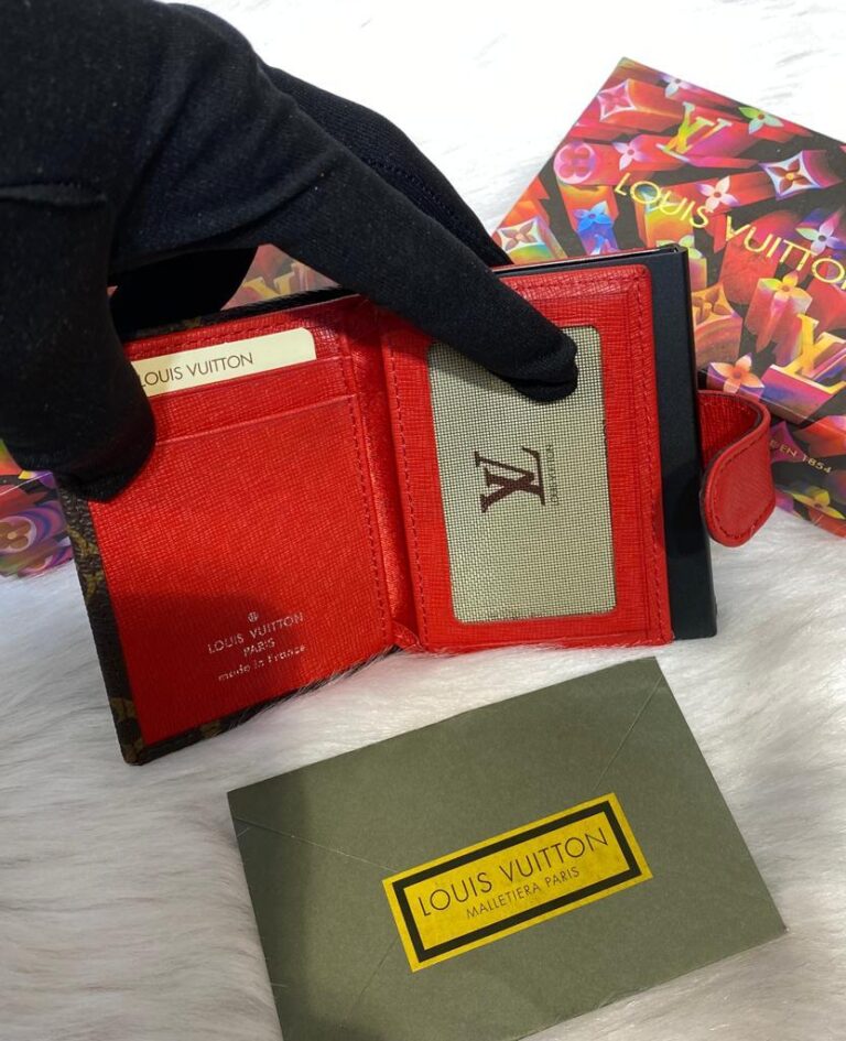 louis vuitton kartlik unisex otomatik damier kirmizi
