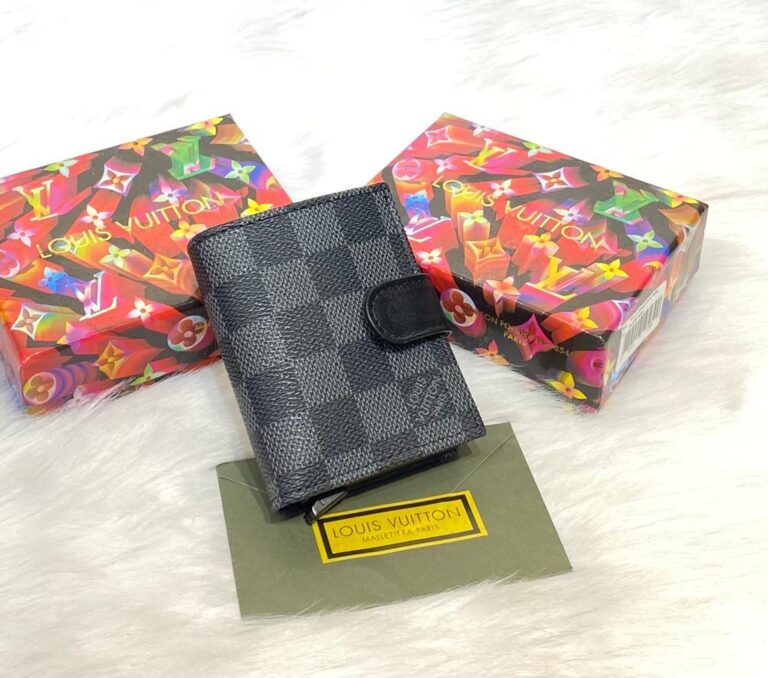 louis vuitton kartlik unisex otomatik damier siyah