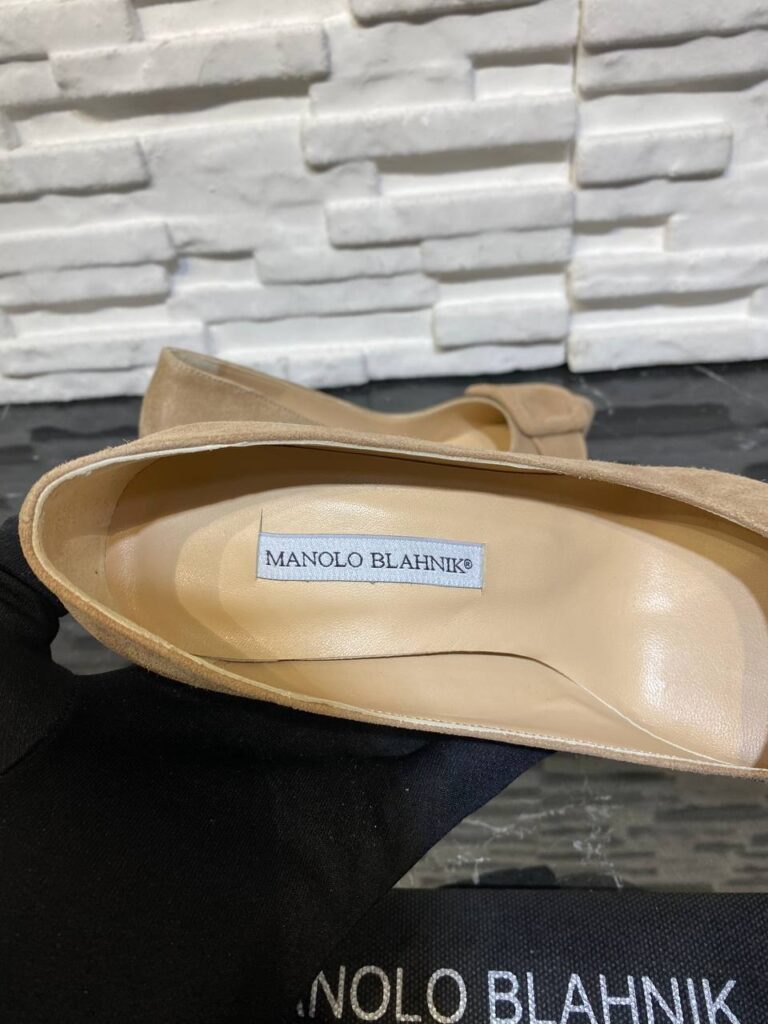 manolo blahnik ayakkabi stiletto pumps vizon suet topuk 8 cm