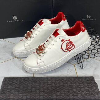 philipp plein ayakkabi erkek sneaker kirmizi beyaz