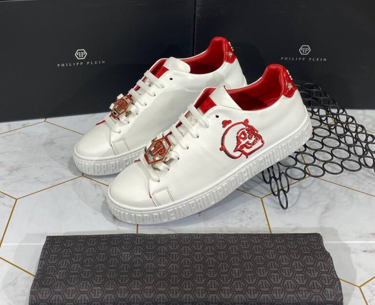 philipp plein ayakkabi erkek sneaker kirmizi beyaz