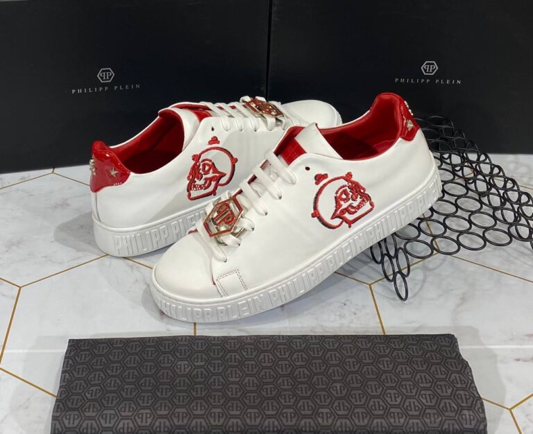 philipp plein ayakkabi erkek sneaker kirmizi beyaz