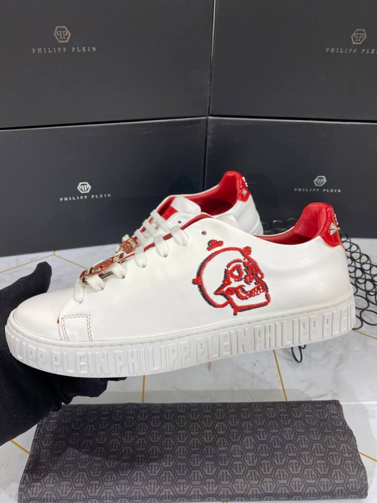 philipp plein ayakkabi erkek sneaker kirmizi beyaz