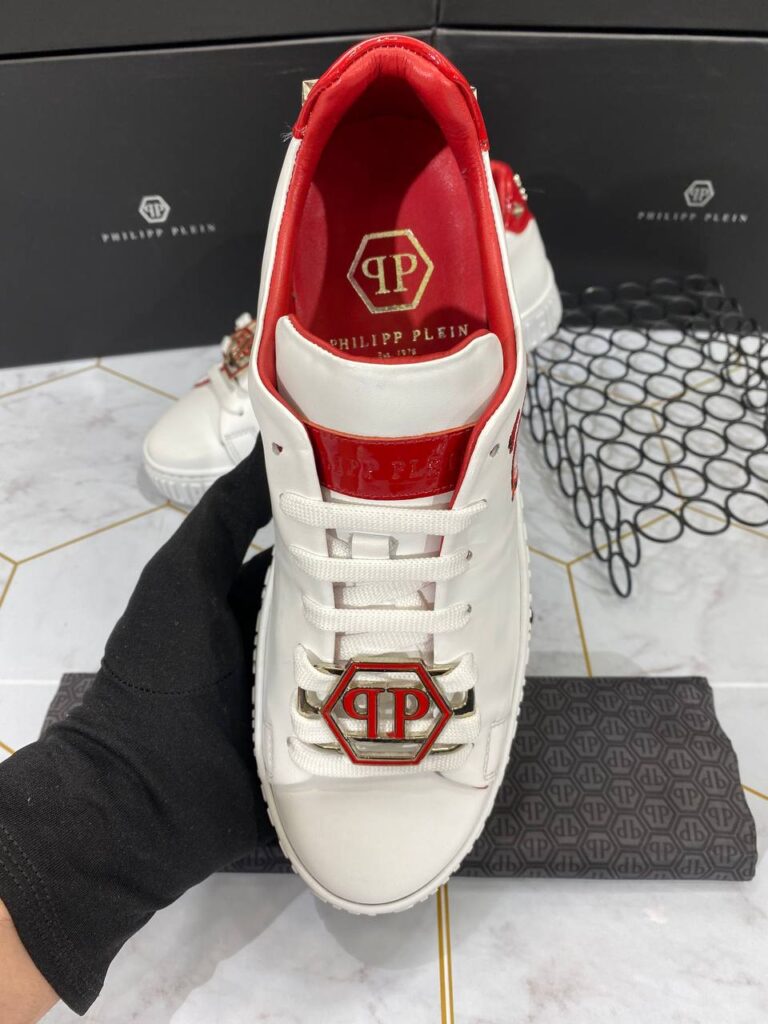 philipp plein ayakkabi erkek sneaker kirmizi beyaz