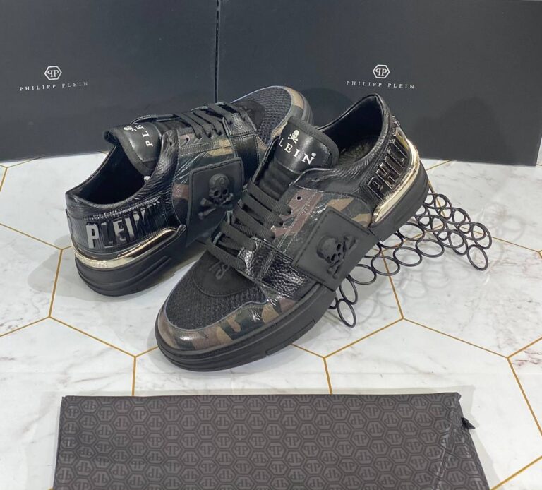 philipp plein ayakkabi erkek sneaker siyah kamuflaj