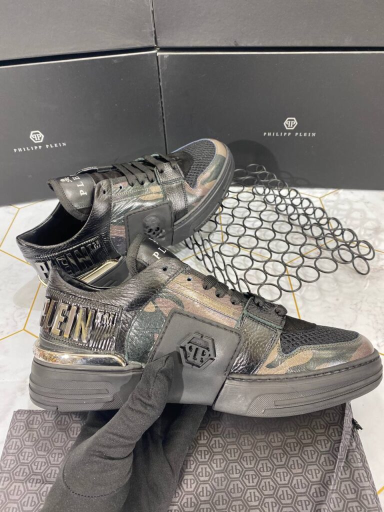 philipp plein ayakkabi erkek sneaker siyah kamuflaj