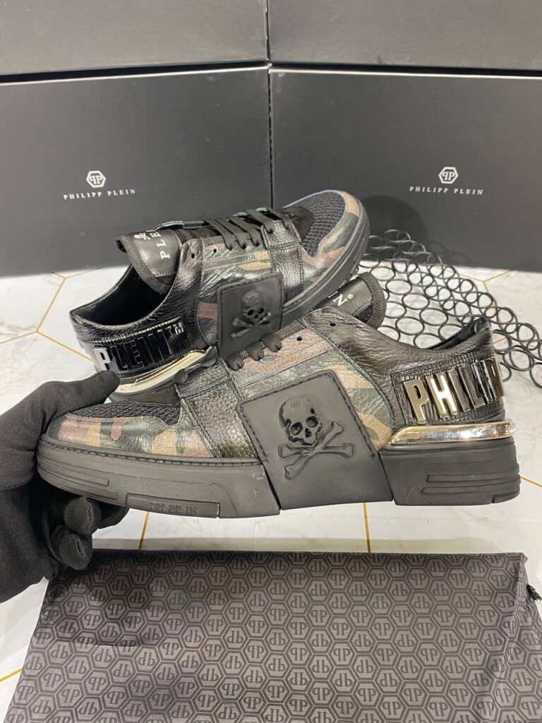 philipp plein ayakkabi erkek sneaker siyah kamuflaj
