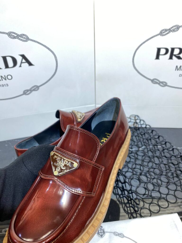 prada ayakkabi loafer kahve