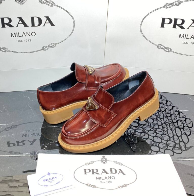 prada ayakkabi loafer kahve