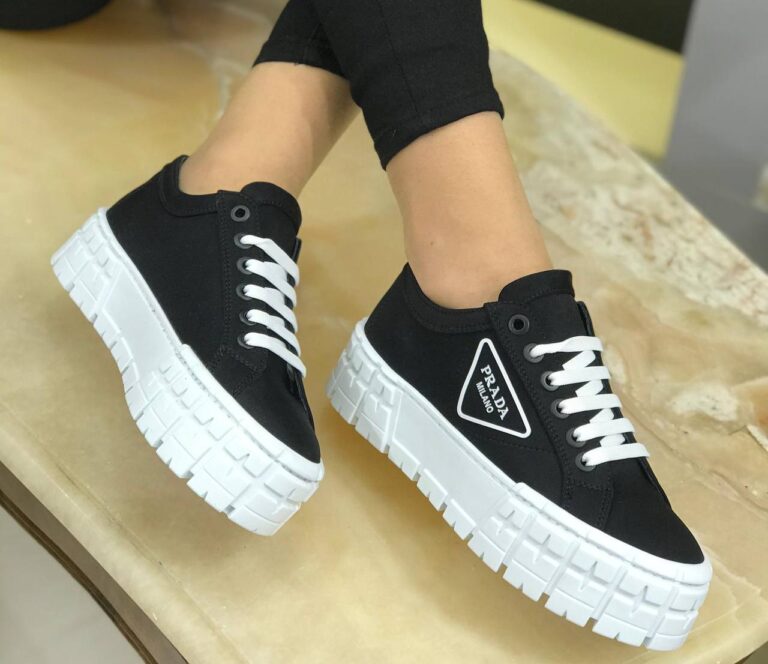 prada ayakkabi siyah gabardine