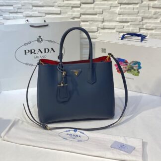 prada canta double duz lacivert buyuk boy 37x27 cm