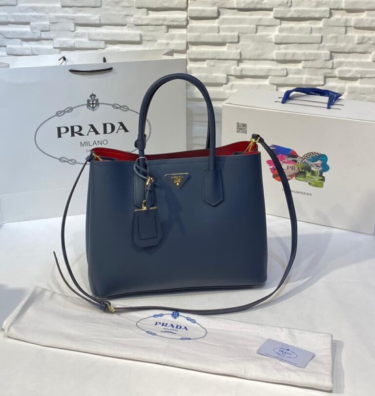 prada canta double duz lacivert buyuk boy 37x27 cm