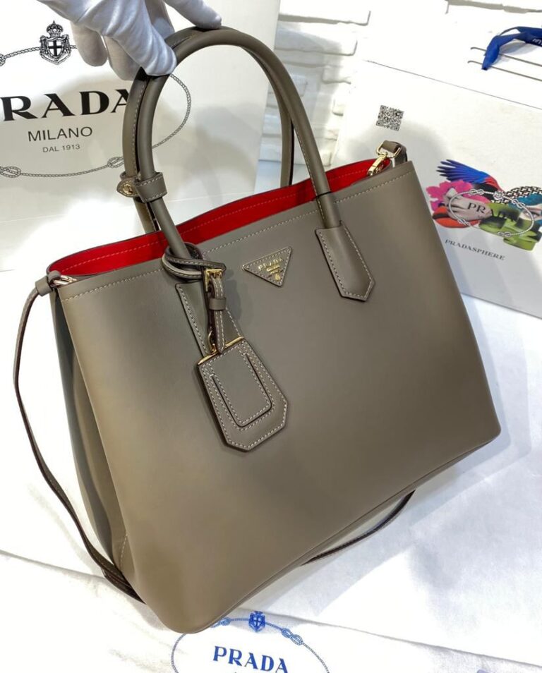 prada canta double duz vizon buyuk boy 37x27 cm
