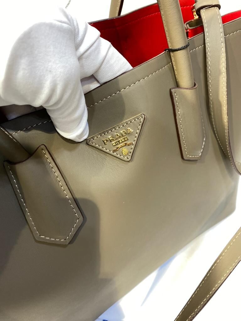 prada canta double duz vizon buyuk boy 37x27 cm