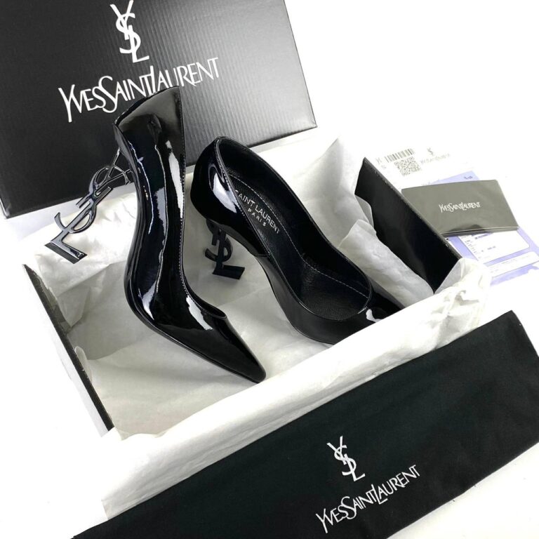 yves ayakkabi opyum pumbs  stiletto siyah rugan 11 cm