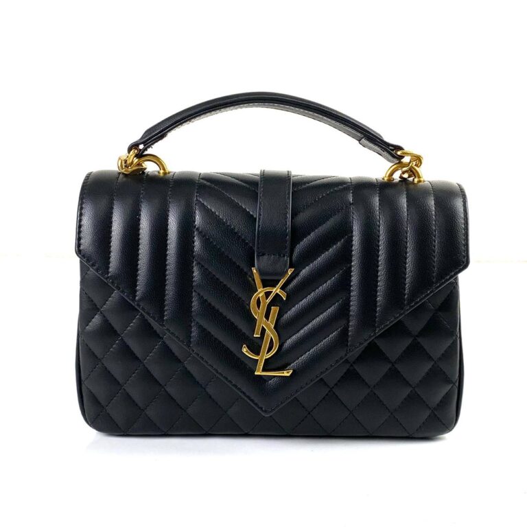 yves canta medium college siyah gold ithal aksesuar 24x17 cm