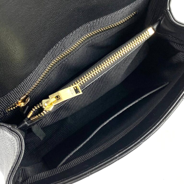 yves canta medium college siyah gold ithal aksesuar 24x17 cm