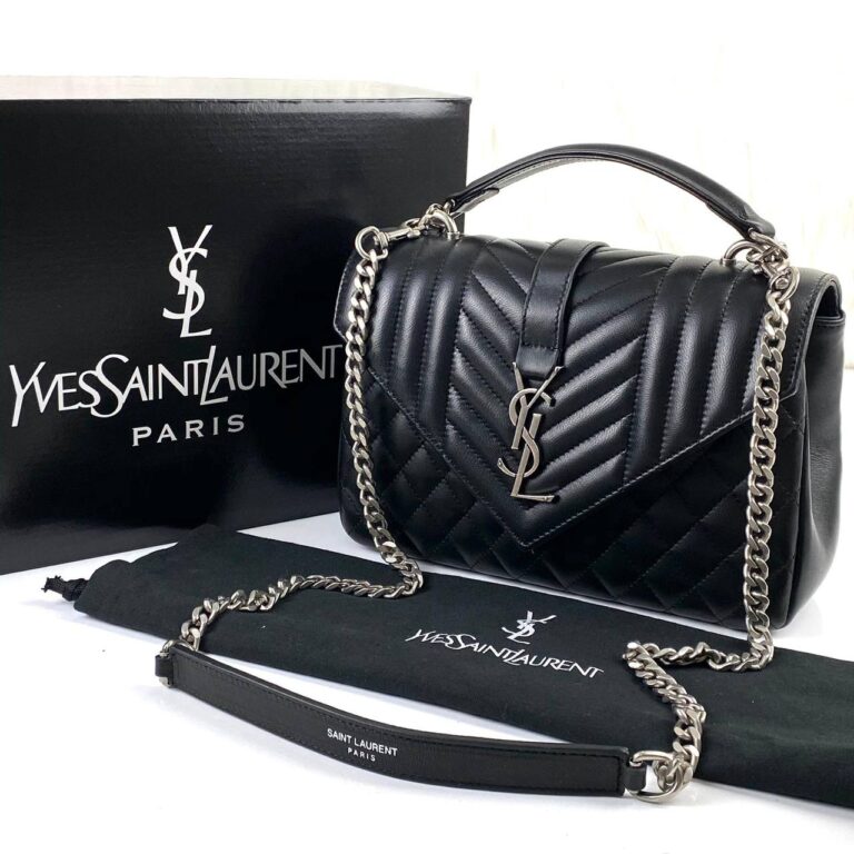 yves canta medium college siyah silver ithal aksesuar 24x17 cm