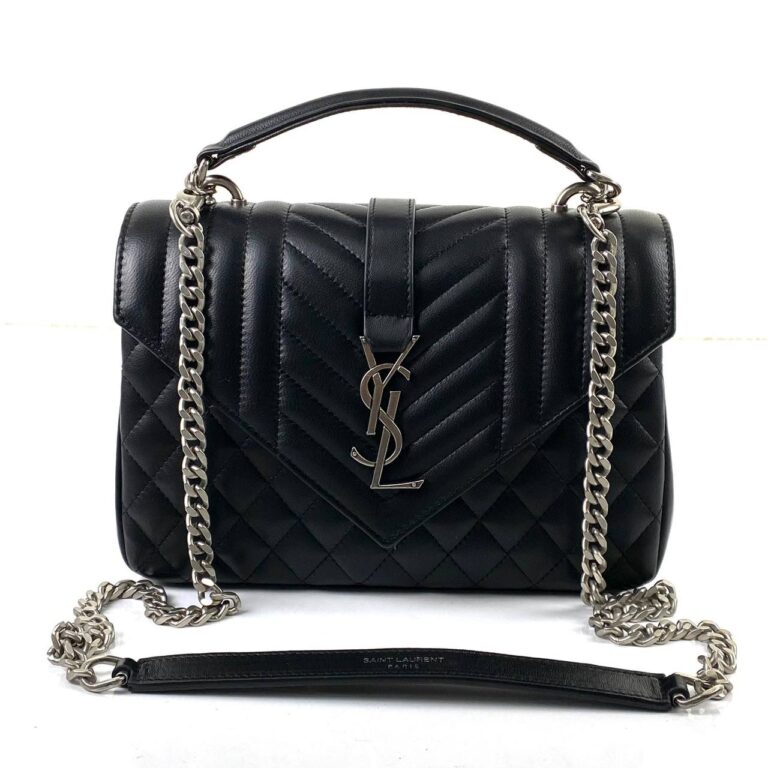 yves canta medium college siyah silver ithal aksesuar 24x17 cm