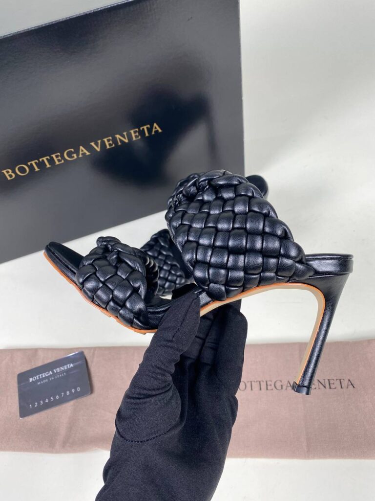 bottega veneta ayakkabi deri siyah terlik topuk 10 cm