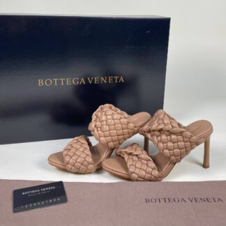 bottega veneta krem terlik topuk 10 cm