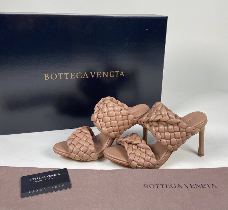 bottega veneta krem terlik topuk 10 cm