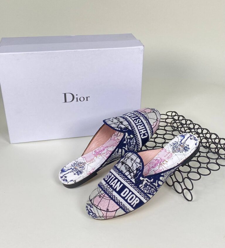 christian dior ayakkabi nakisli lacivert pembe terlik 2021