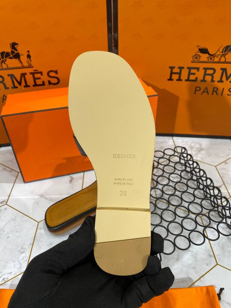 hermes ayakkabi terlik siyah duz deri