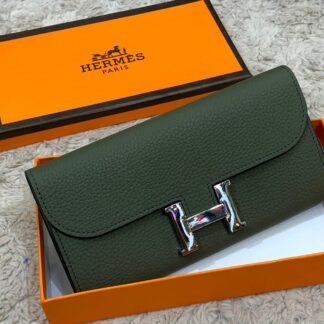 hermes canta haki yesil silver constance cuzdan 20x11 cm