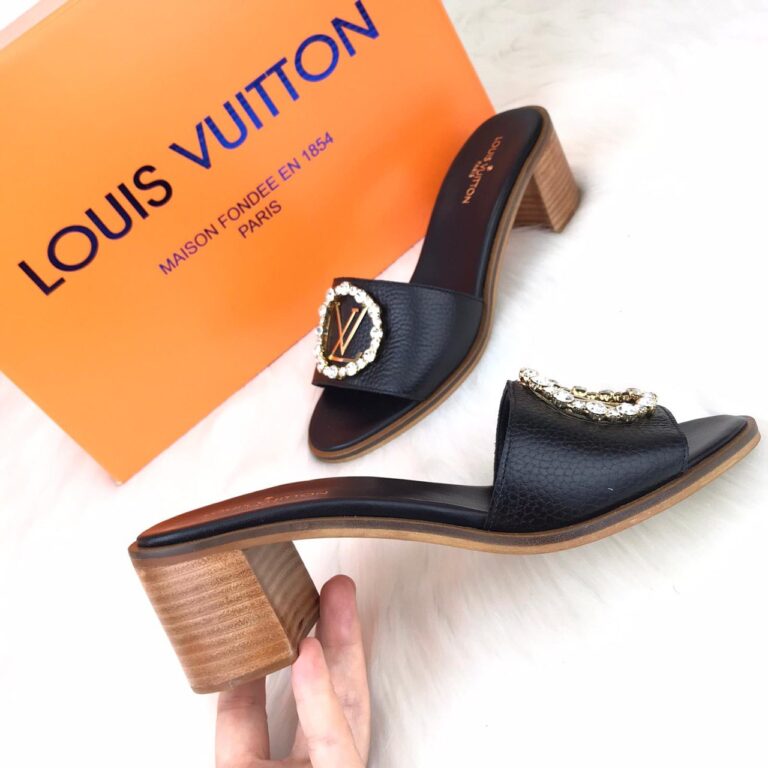 louis vuitton ayakkabi madeleine terlik siyah topuklu
