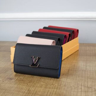 louis vuitton canta cappucines siyah mavi kucuk cuzdan 13.5x9.5x3 cm