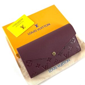 louis vuitton canta sarah bordo cuzdan 19.5x10.5 cm