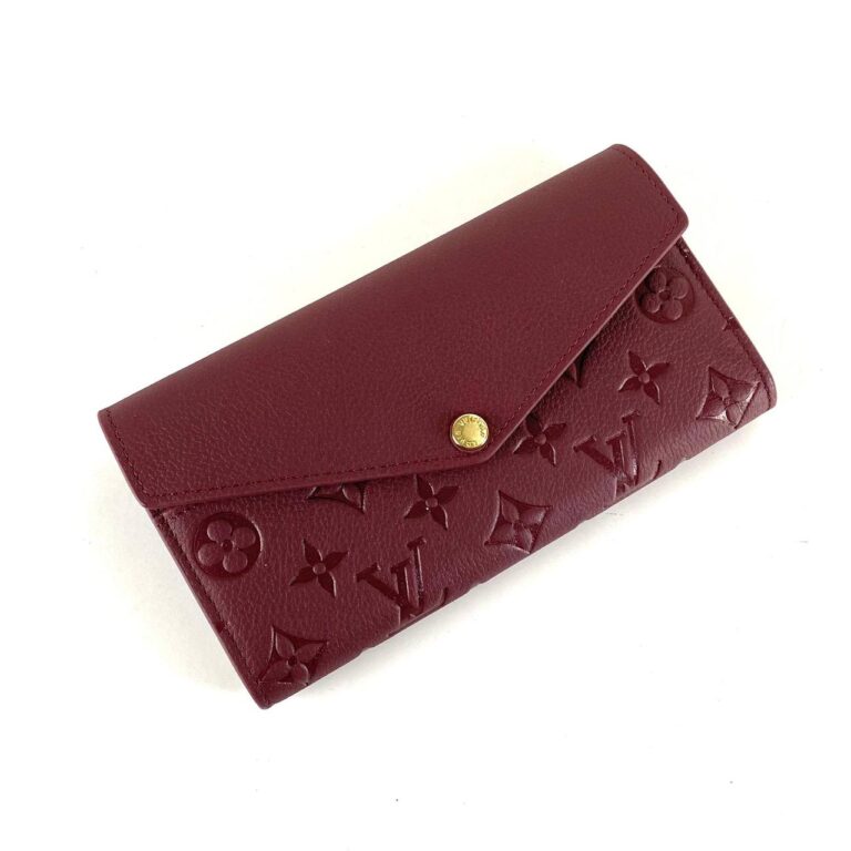 louis vuitton canta sarah bordo cuzdan 19.5x10.5 cm