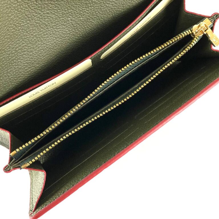 louis vuitton canta sarah haki yesil cuzdan 19.5x10.5 cm