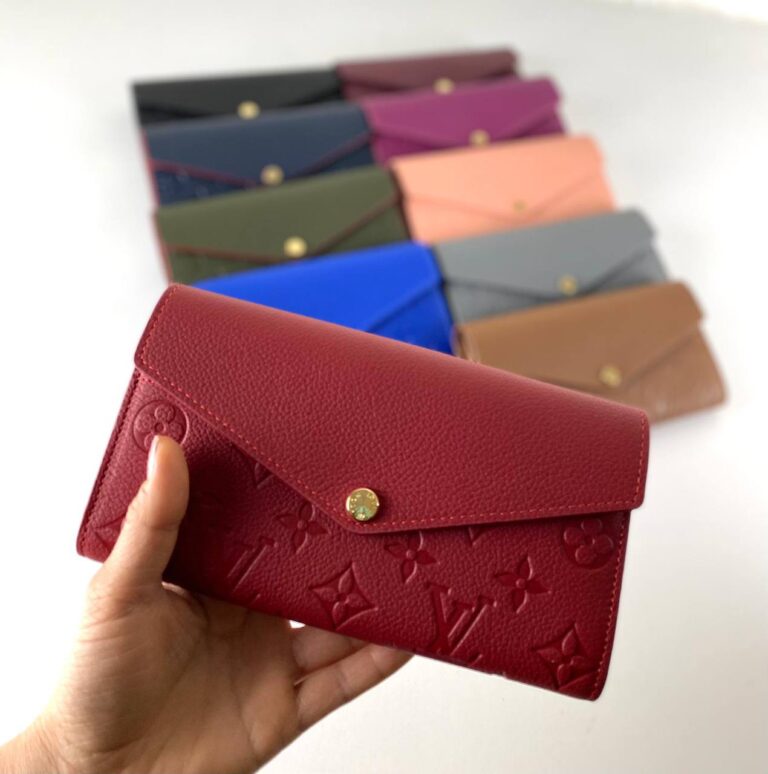 louis vuitton canta sarah kirmizi cuzdan 19.5x10.5 cm
