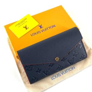 louis vuitton canta sarah lacivert cuzdan 19.5x10.5 cm