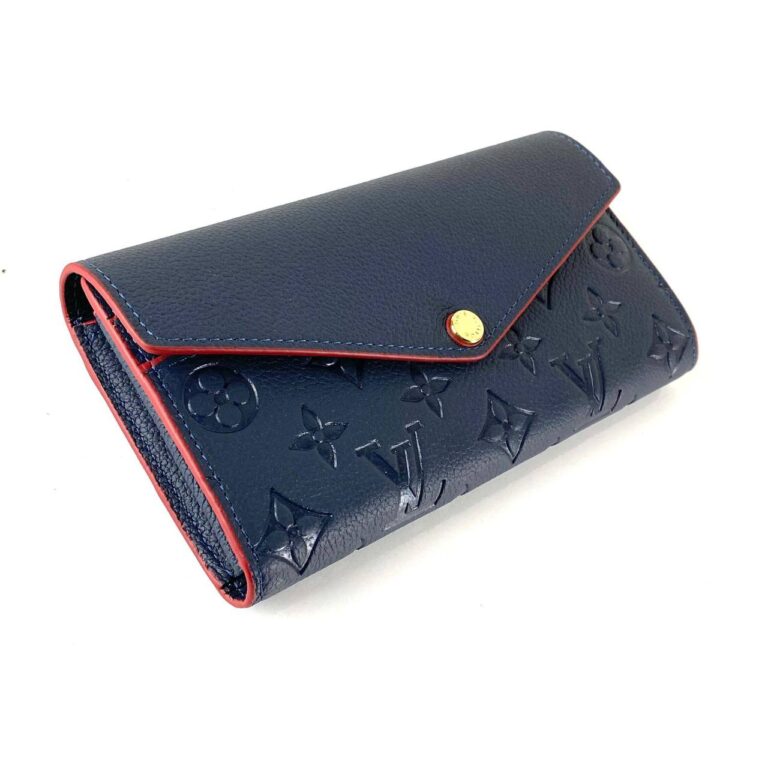 louis vuitton canta sarah lacivert cuzdan 19.5x10.5 cm