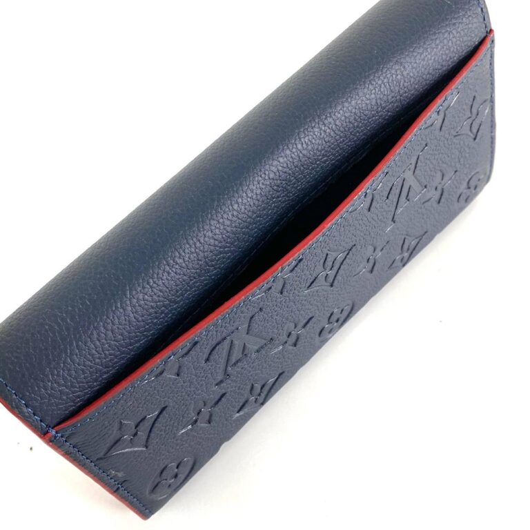 louis vuitton canta sarah lacivert cuzdan 19.5x10.5 cm