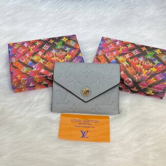 louis vuitton canta victorine gri kucuk cuzdan