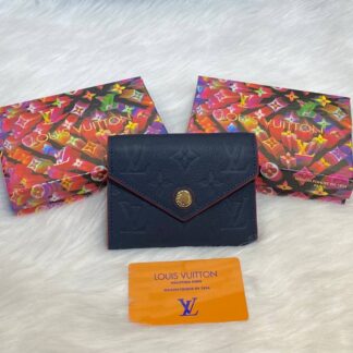 louis vuitton canta victorine lacivert kucuk cuzdan
