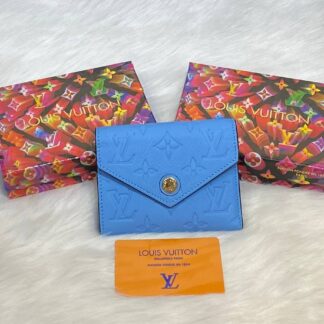 louis vuitton canta victorine mavi kucuk cuzdan