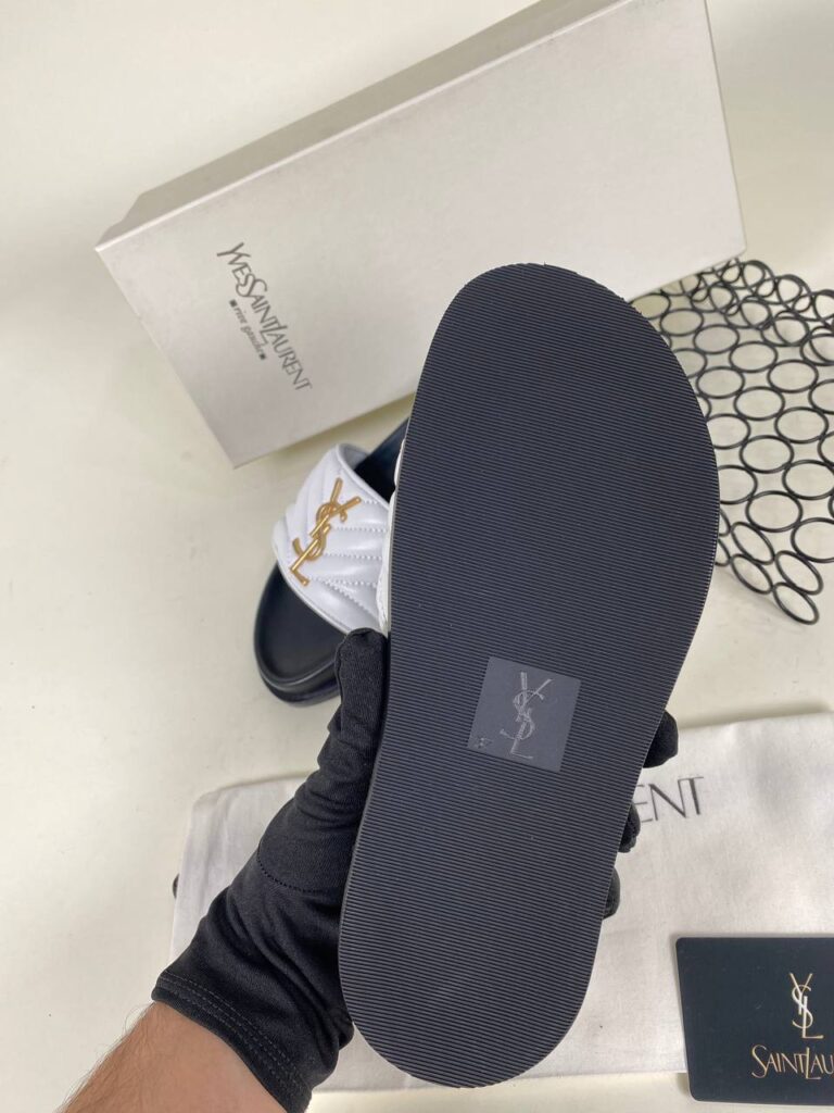 yves saint laurent ayakkabi beyaz terlik